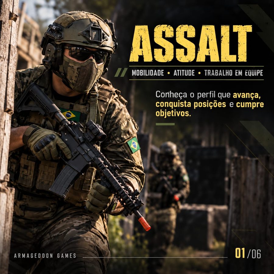 Assalt: mobilidade, atitude e trabalho em equipe. Conheça o perfil que avança, conquista posições e cumpre objetivos.